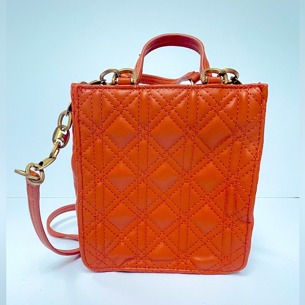 NWOT ZARA Orange Quilted Crossbody Bag